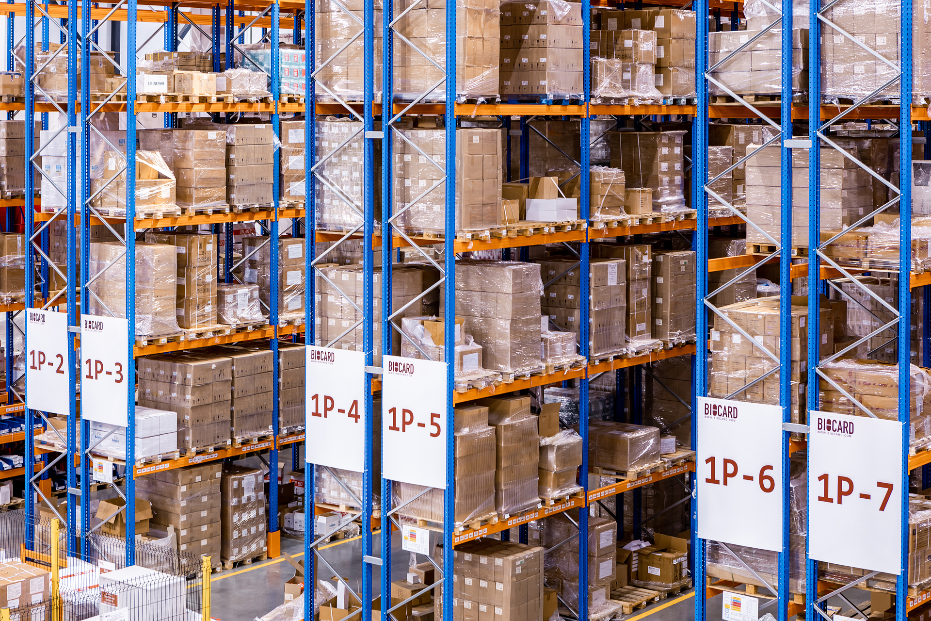 Ответственное хранение термозависимых грузов на стеллажах фармацевтического (медицинского) склада Biocard в Москве